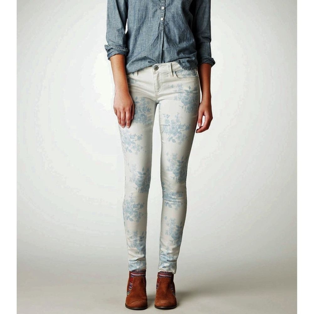 American Eagle Floral Jeggings Size 0